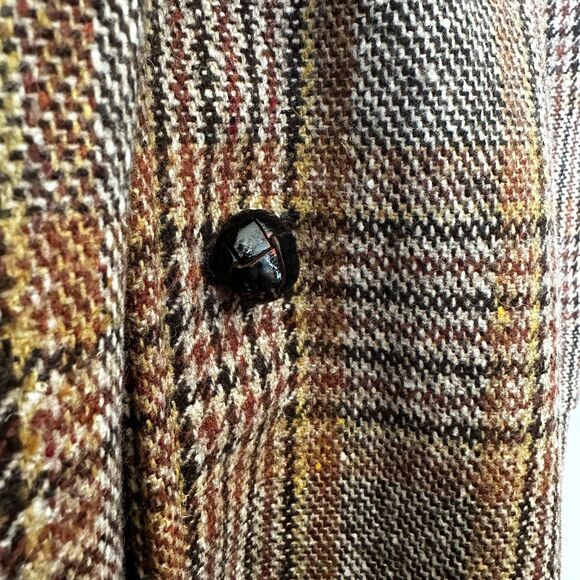 Marc Jacobs Lined Wool Plaid Trench Coat - Women Small - Picture 2 of 8